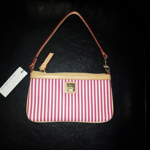 Dooney & Bourke Handbags - ❌️SOLD❌️❤HP❤️NWT Dooney & Bourke Cranberry Stripe Mini Bag❤